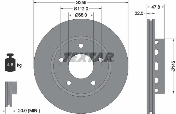 Textar 92174203 - Əyləc Diski furqanavto.az