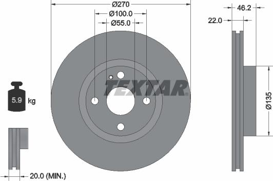 Textar 92175900 - Əyləc Diski furqanavto.az