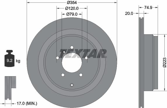 Textar 92175500 - Əyləc Diski furqanavto.az