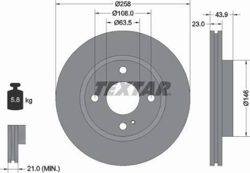 Textar 92176000 - Əyləc Diski furqanavto.az