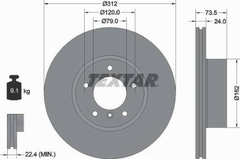 Textar 92176100 - Əyləc Diski furqanavto.az