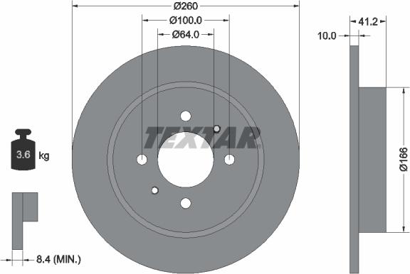 Textar 92171203 - Əyləc Diski furqanavto.az