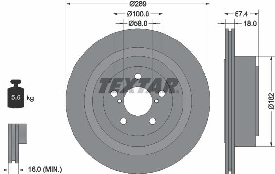 Textar 92173603 - Əyləc Diski furqanavto.az