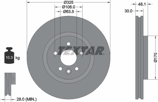 Textar 92300505 - Əyləc Diski furqanavto.az