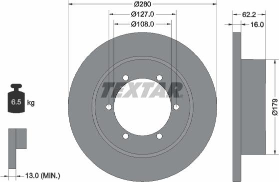 Textar 92308500 - Əyləc Diski furqanavto.az