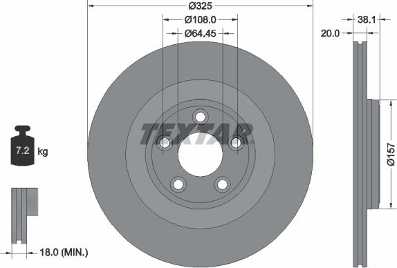 Textar 92319905 - Əyləc Diski furqanavto.az