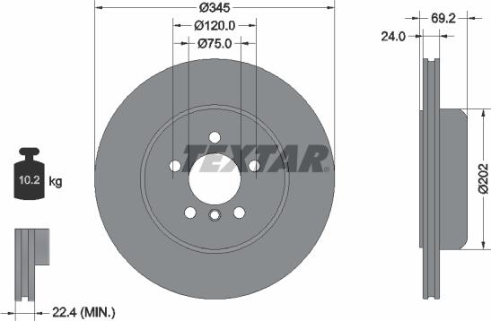 Textar 92310705 - Əyləc Diski furqanavto.az