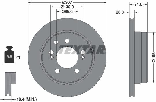 Textar 92338503 - Əyləc Diski furqanavto.az