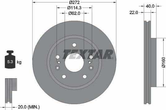 Textar 92329603 - Əyləc Diski furqanavto.az