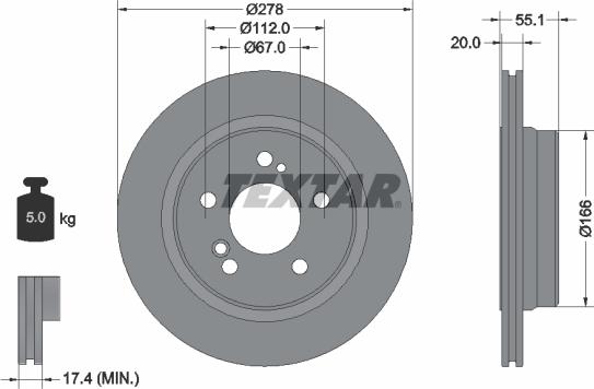 Textar 92329703 - Əyləc Diski furqanavto.az