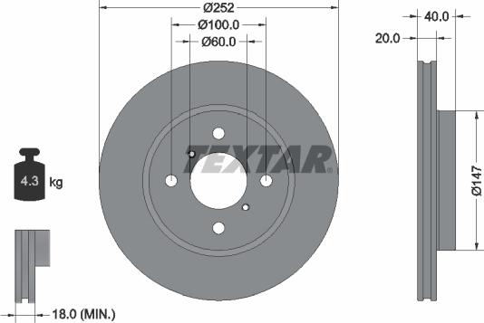 Textar 92320603 - Əyləc Diski furqanavto.az