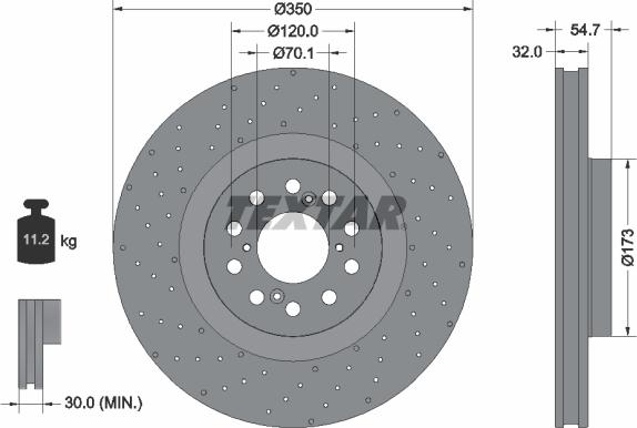 Textar 92320105 - Əyləc Diski furqanavto.az