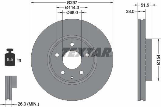 Textar 92295003 - Əyləc Diski furqanavto.az