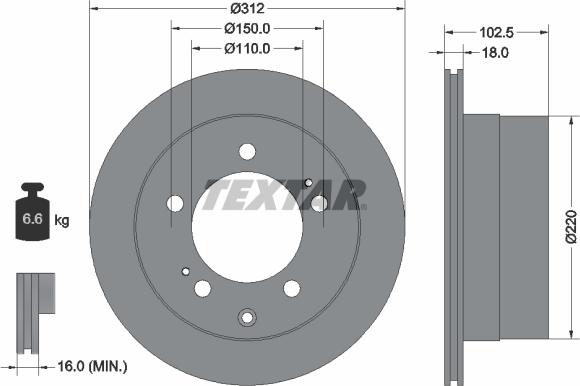 Textar 92249403 - Əyləc Diski furqanavto.az