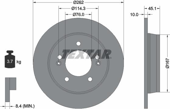 Textar 92240003 - Əyləc Diski furqanavto.az