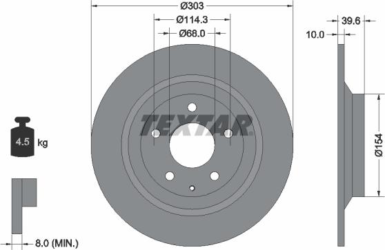 Textar 92242703 - Əyləc Diski furqanavto.az