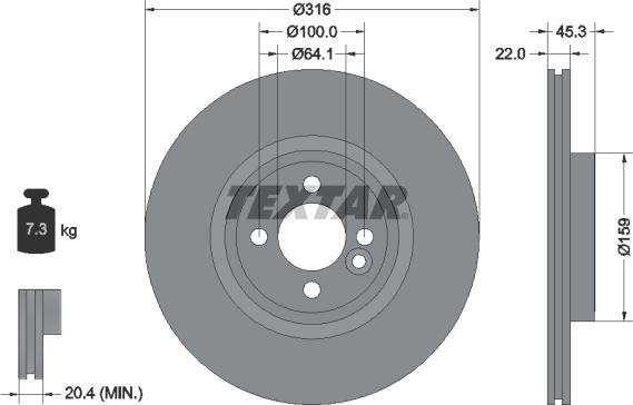 Textar 92255005 - Əyləc Diski furqanavto.az