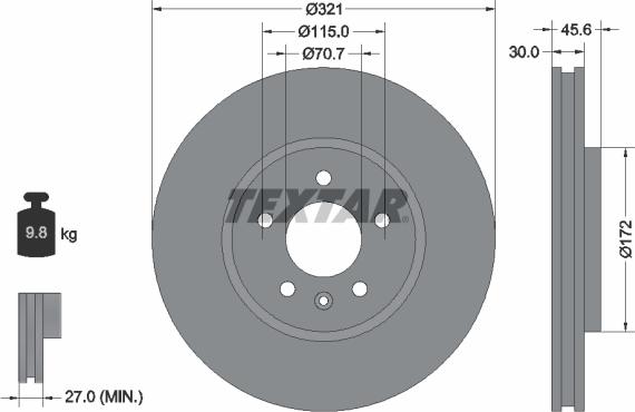 Textar 92256803 - Əyləc Diski furqanavto.az