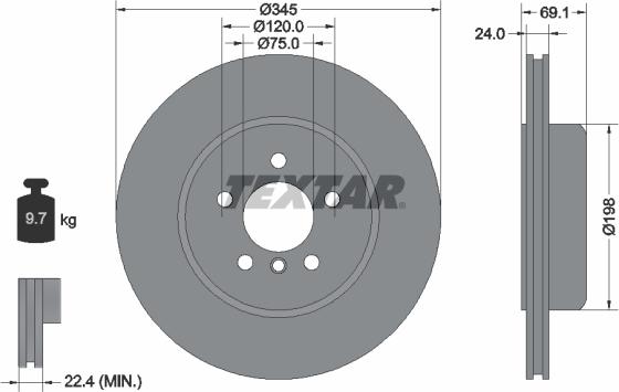 Textar 92253925 - Əyləc Diski furqanavto.az