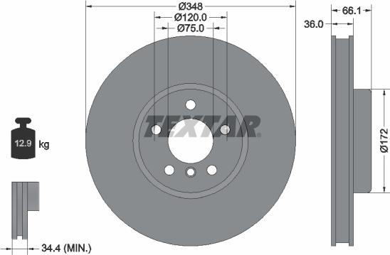 Textar 92253725 - Əyləc Diski furqanavto.az