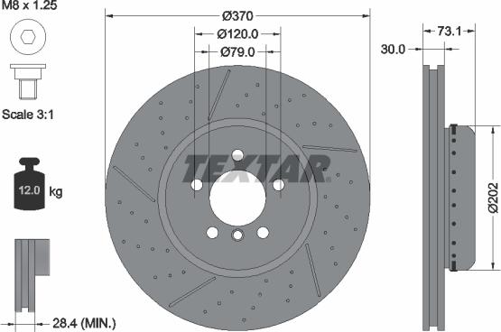 Textar 92265425 - Əyləc Diski furqanavto.az