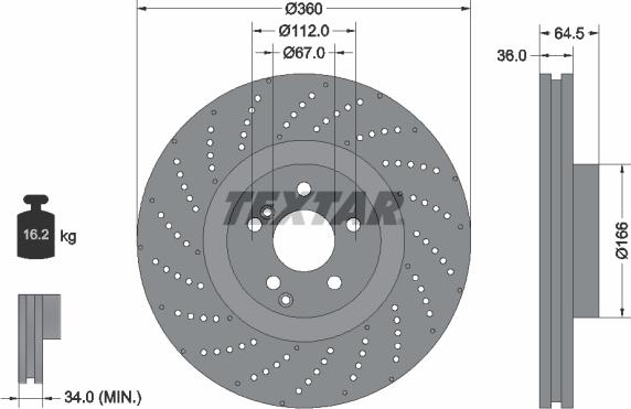 Textar 92260305 - Əyləc Diski furqanavto.az