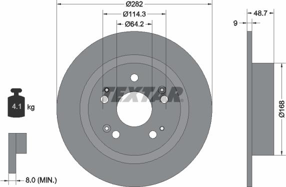 Textar 92204300 - Əyləc Diski furqanavto.az