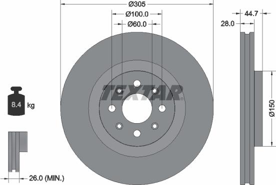 Textar 92202203 - Əyləc Diski furqanavto.az