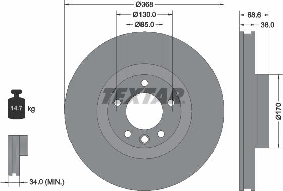 Textar 92213603 - Əyləc Diski furqanavto.az