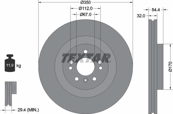 Textar 92284205 - Əyləc Diski furqanavto.az