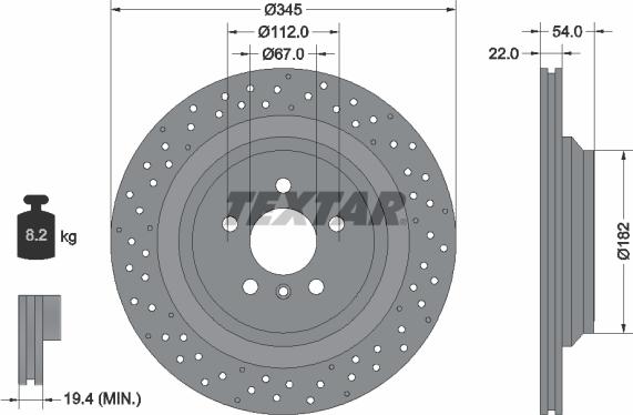 Textar 92283703 - Əyləc Diski furqanavto.az