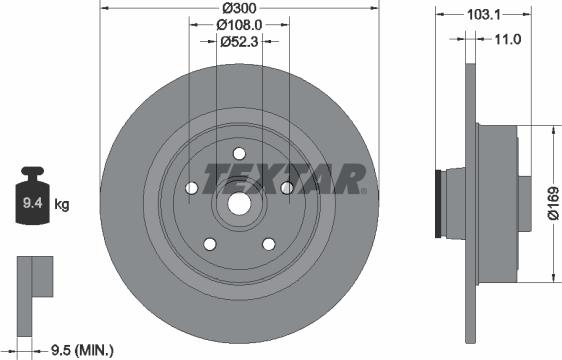 Textar 92239600 - Əyləc Diski furqanavto.az