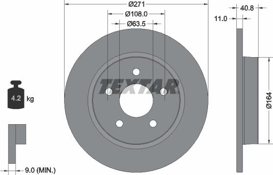 Textar 92239003 - Əyləc Diski furqanavto.az