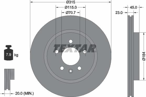 Textar 92239803 - Əyləc Diski furqanavto.az