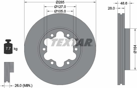 Textar 92234900 - Əyləc Diski furqanavto.az