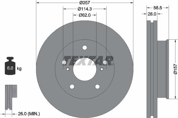 Textar 92236003 - Əyləc Diski furqanavto.az