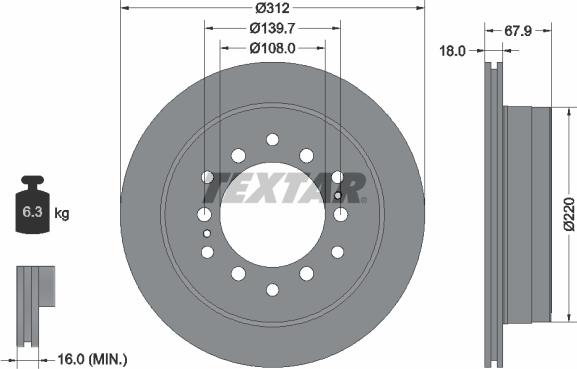 Textar 92231003 - Əyləc Diski furqanavto.az