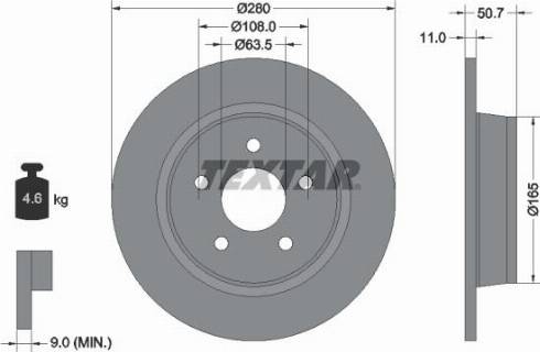 Textar 92238900 - Əyləc Diski furqanavto.az