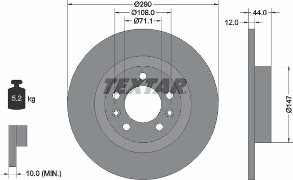 Textar 92238003 - Əyləc Diski furqanavto.az