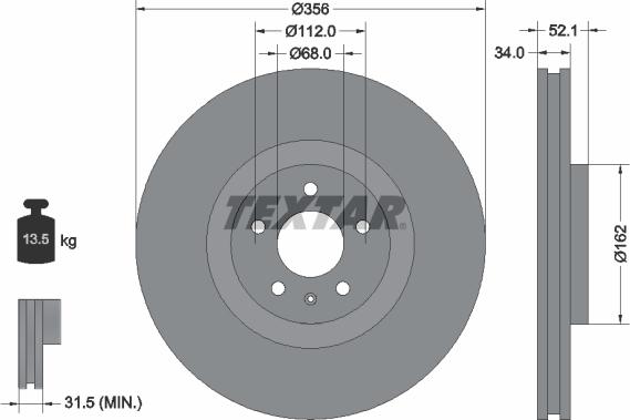 Textar 92238205 - Əyləc Diski furqanavto.az