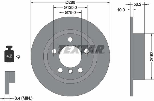 Textar 92238703 - Əyləc Diski furqanavto.az