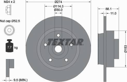 Textar 92232600 - Əyləc Diski furqanavto.az