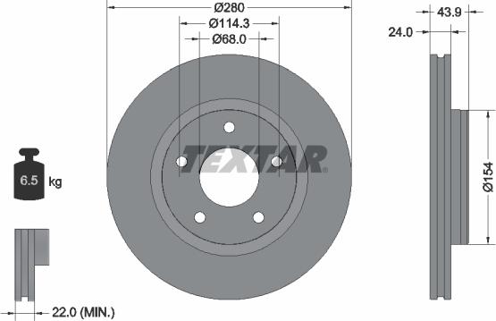 Textar 92232203 - Əyləc Diski furqanavto.az