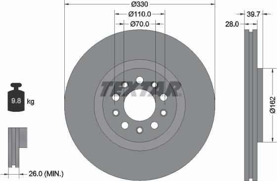 Textar 92220900 - Əyləc Diski furqanavto.az