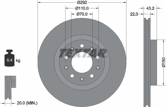 Textar 92221100 - Əyləc Diski furqanavto.az