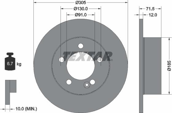 Textar 92228800 - Əyləc Diski furqanavto.az