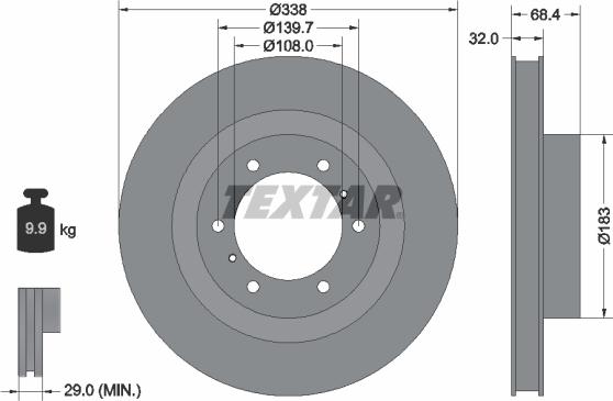 Textar 92223903 - Əyləc Diski furqanavto.az