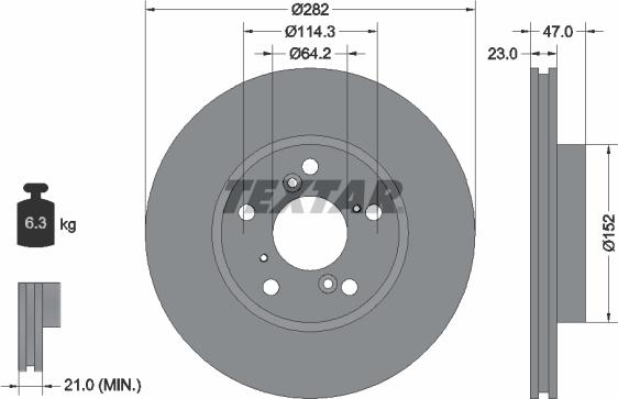 Textar 92227503 - Əyləc Diski furqanavto.az