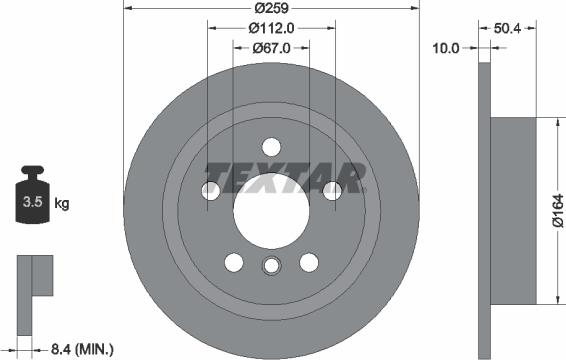 Textar 92279305 - Əyləc Diski furqanavto.az