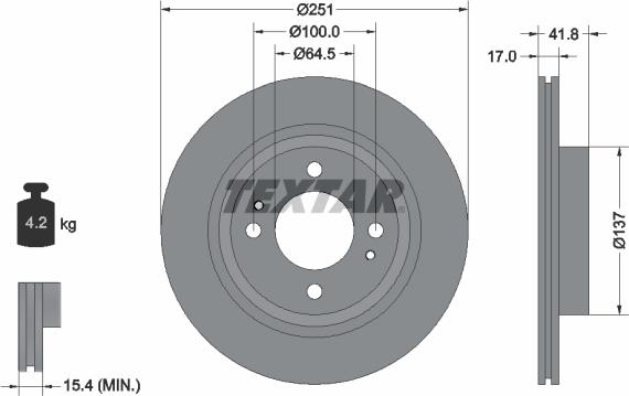 Textar 92278003 - Əyləc Diski furqanavto.az